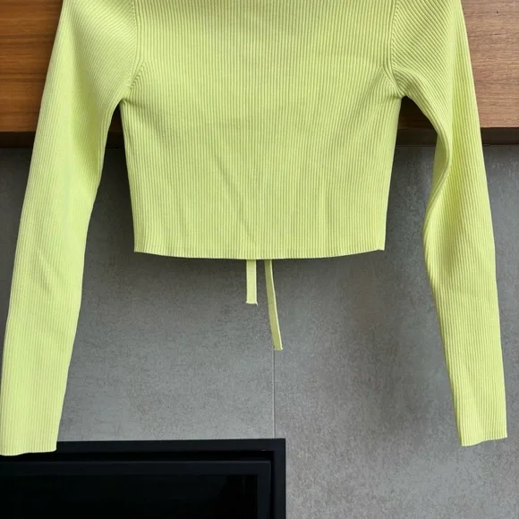 NWOT ZARA knit Cardigan with bow, Size S - Picture 13 of 14